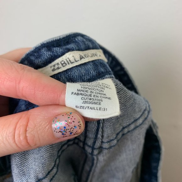 Billabong Seeing Star denim cutoff star shorts 31 - Picture 8 of 8